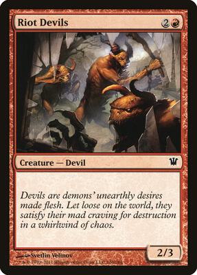 Riot Devils card from Innistrad