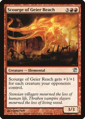 Scourge of Geier Reach card from Innistrad
