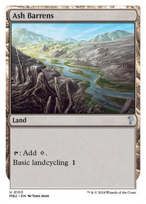 Ash Barrens (White Border) card from Mystery Booster 2