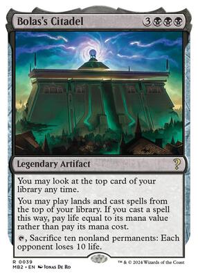 Bolas's Citadel (White Border) card from Mystery Booster 2