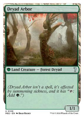Dryad Arbor (White Border) card from Mystery Booster 2