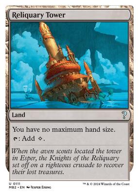 Reliquary Tower (White Border) card from Mystery Booster 2