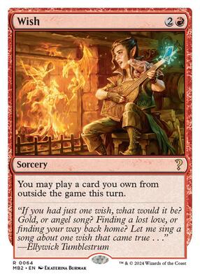 Wish (White Border) card from Mystery Booster 2