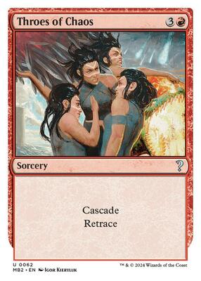 Throes of Chaos (White Border) card from Mystery Booster 2