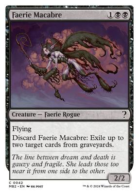 Faerie Macabre (White Border) card from Mystery Booster 2