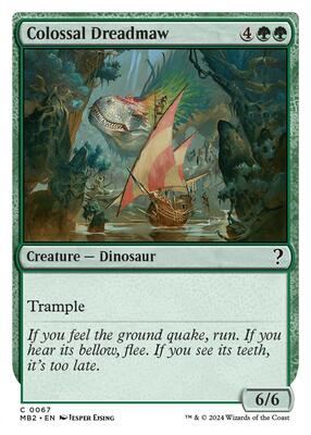 Colossal Dreadmaw (White Border) card from Mystery Booster 2