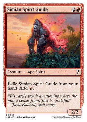 Simian Spirit Guide (White Border) card from Mystery Booster 2