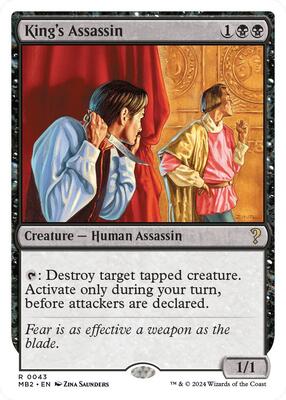 King's Assassin (White Border) card from Mystery Booster 2