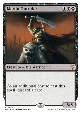 Mardu Outrider (White Border) card from Mystery Booster 2