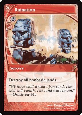 Ruination (Future Sight) card from Mystery Booster 2