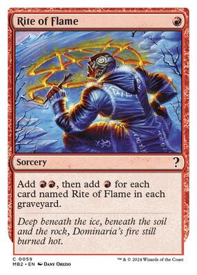 Rite of Flame (White Border) card from Mystery Booster 2