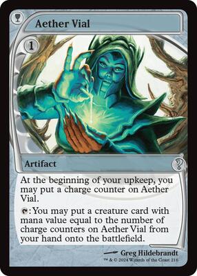Aether Vial (Future Sight) card from Mystery Booster 2