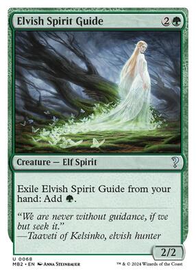 Elvish Spirit Guide (White Border) card from Mystery Booster 2