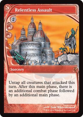 Relentless Assault (Future Sight) card from Mystery Booster 2
