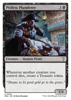 Pitiless Plunderer (White Border) card from Mystery Booster 2