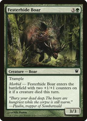 Festerhide Boar card from Innistrad