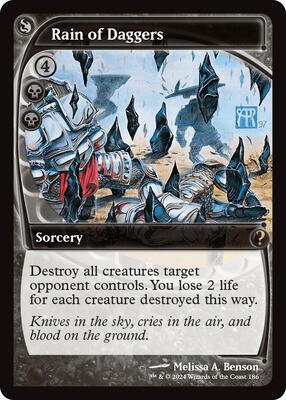 Rain of Daggers (Future Sight) card from Mystery Booster 2
