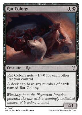 Rat Colony (White Border) card from Mystery Booster 2