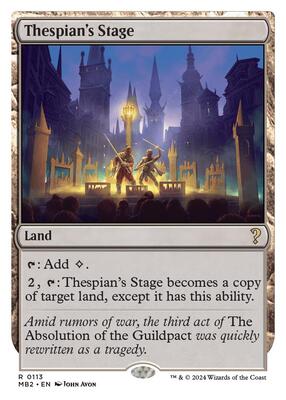 Thespian's Stage (White Border) card from Mystery Booster 2
