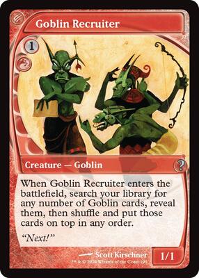 Goblin Recruiter (Future Sight) card from Mystery Booster 2