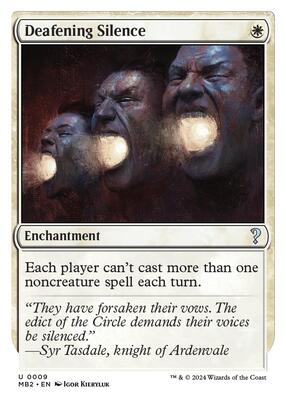 Deafening Silence (White Border) card from Mystery Booster 2
