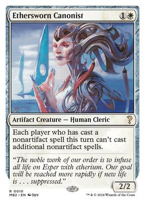 Ethersworn Canonist (White Border) card from Mystery Booster 2