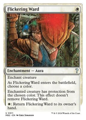 Flickering Ward (White Border) card from Mystery Booster 2