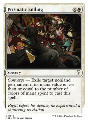 Prismatic Ending (White Border) card from Mystery Booster 2