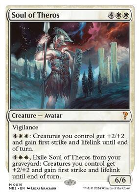 Soul of Theros (White Border) card from Mystery Booster 2