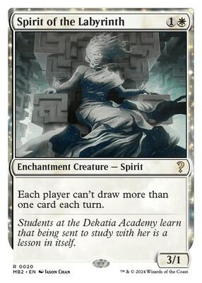 Spirit of the Labyrinth (White Border) card from Mystery Booster 2