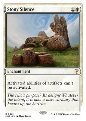 Stony Silence (White Border) card from Mystery Booster 2