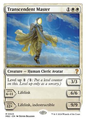 Transcendent Master (White Border) card from Mystery Booster 2