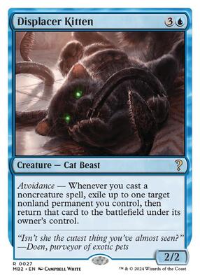 Displacer Kitten (White Border) card from Mystery Booster 2