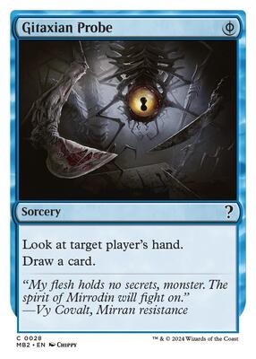 Gitaxian Probe (White Border) card from Mystery Booster 2