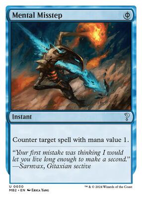 Mental Misstep (White Border) card from Mystery Booster 2