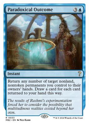 Paradoxical Outcome (White Border) card from Mystery Booster 2