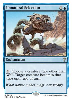 Unnatural Selection (White Border) card from Mystery Booster 2