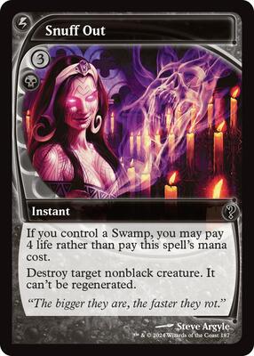 Snuff Out (Future Sight) card from Mystery Booster 2