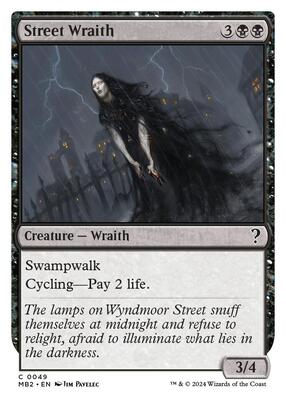 Street Wraith (White Border) card from Mystery Booster 2