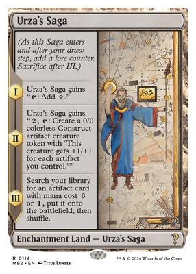Urza's Saga (White Border) card from Mystery Booster 2