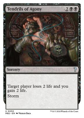 Tendrils of Agony (White Border) card from Mystery Booster 2