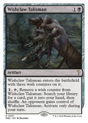 Wishclaw Talisman (White Border) card from Mystery Booster 2