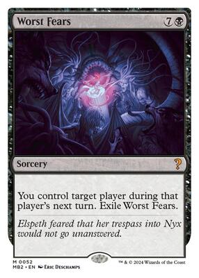 Worst Fears (White Border) card from Mystery Booster 2
