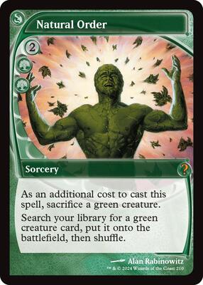 Natural Order (Future Sight) card from Mystery Booster 2