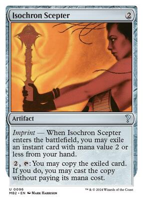 Isochron Scepter (White Border) card from Mystery Booster 2