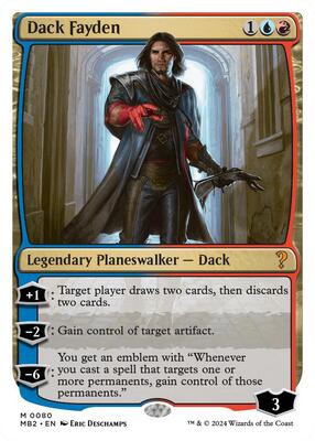 Dack Fayden (White Border) card from Mystery Booster 2