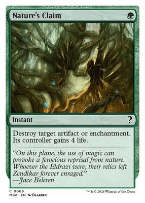 Nature's Claim (White Border) card from Mystery Booster 2