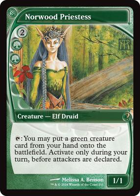 Norwood Priestess (Future Sight) card from Mystery Booster 2