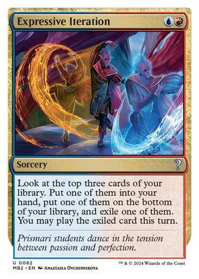 Expressive Iteration (White Border) card from Mystery Booster 2