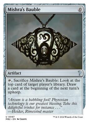 Mishra's Bauble (White Border) card from Mystery Booster 2